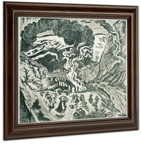 Midsummer Eve Bonfire (Woodcut) By Nicolai Astrup Fine Art Print