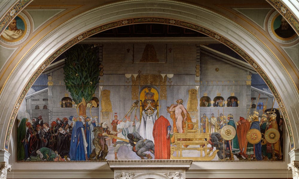 Midwinters Sacrifice By Carl Larsson Fine Art Print