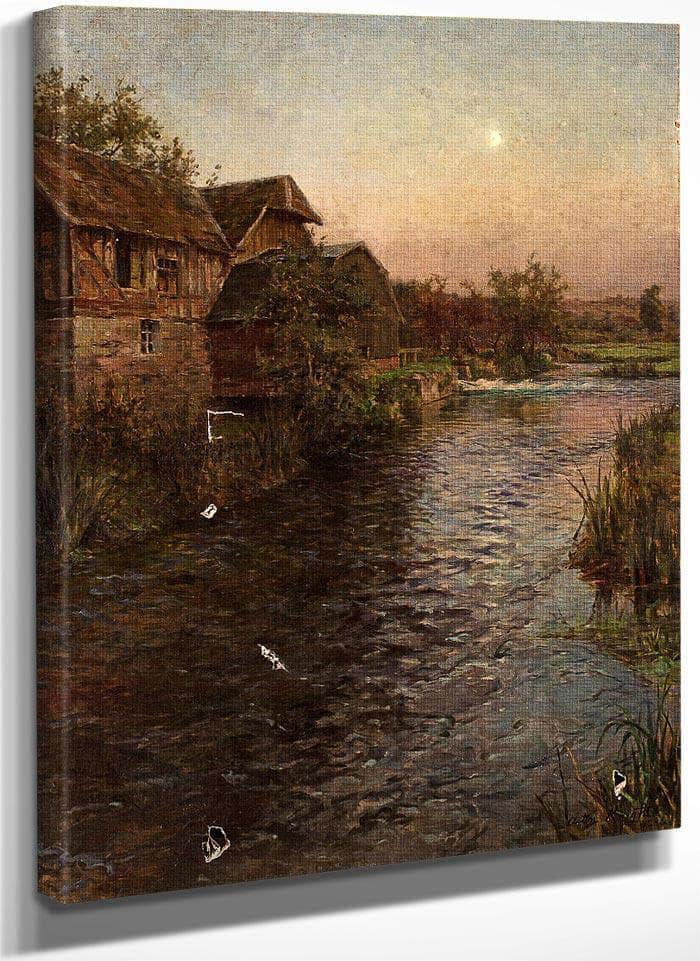 Mill In Moonlight By Louis Aston Knight Fine Art Print