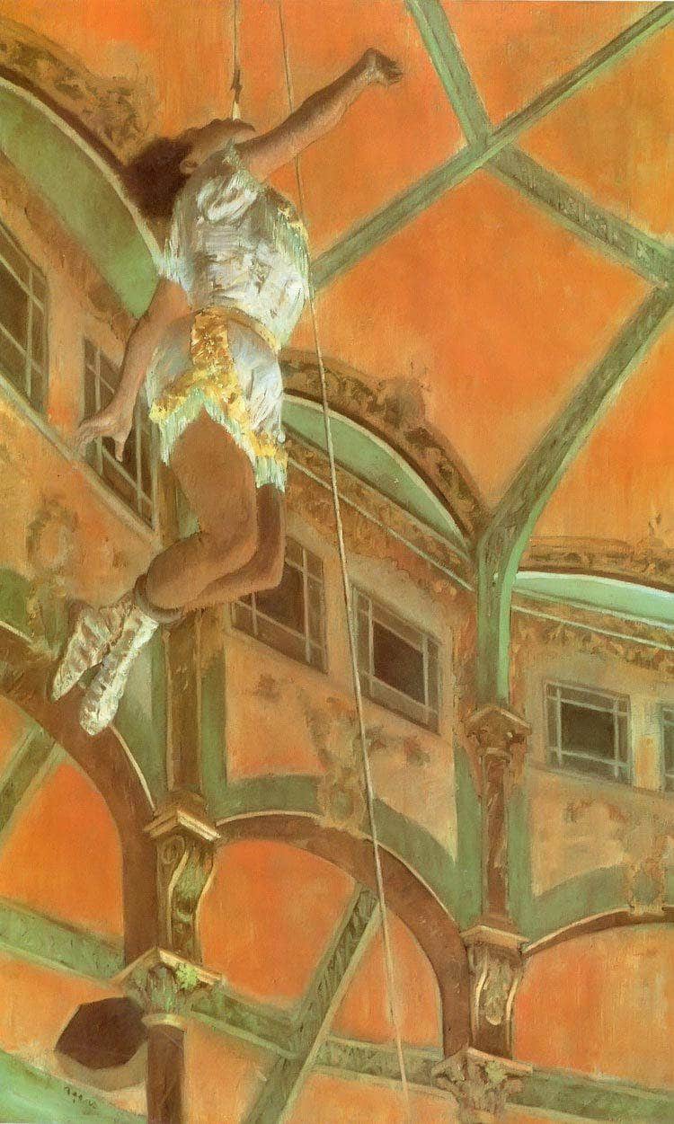 Mille La La At The Circus By Fernando Edgar Degas Fine Art Print