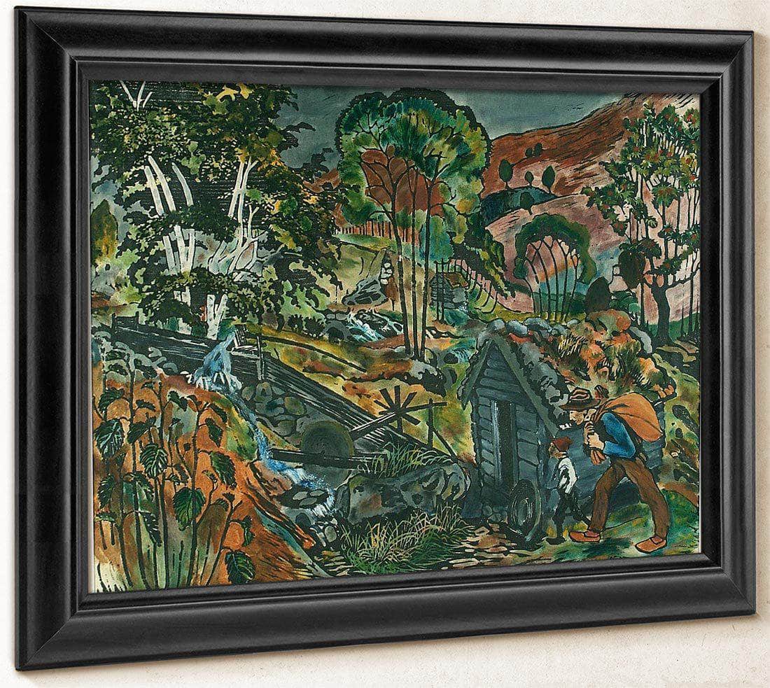 Milling Weather (Woodcut) 1 By Nicolai Astrup Fine Art Print