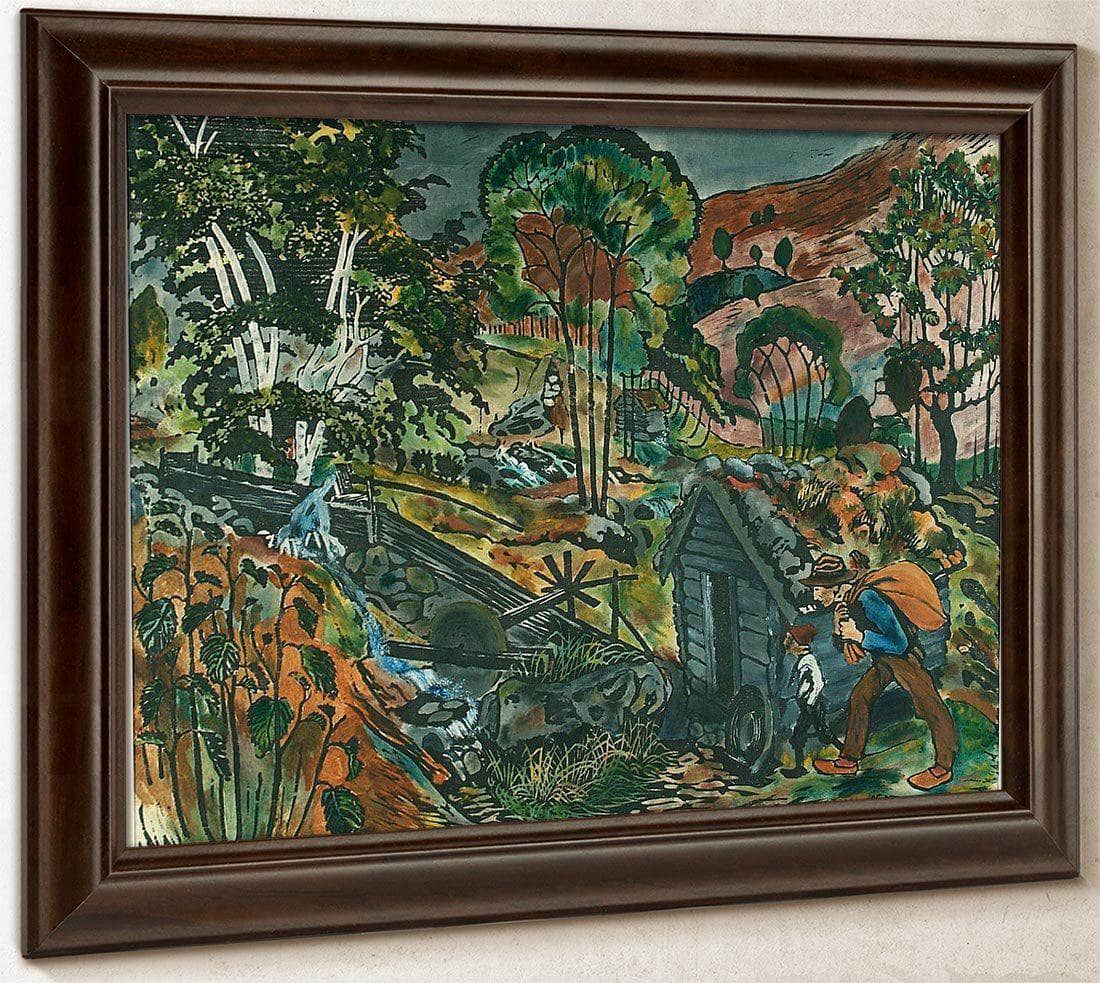 Milling Weather (Woodcut) 1 By Nicolai Astrup Fine Art Print