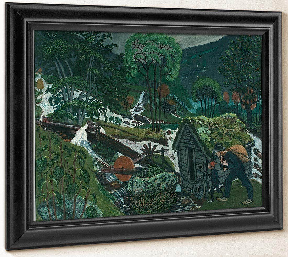 Milling Weather (Woodcut) 2 By Nicolai Astrup Fine Art Print