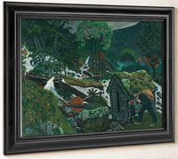 Milling Weather (Woodcut) 2 By Nicolai Astrup Fine Art Print