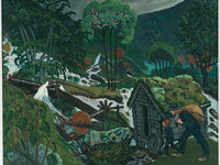 Milling Weather (Woodcut) 2 By Nicolai Astrup Fine Art Print