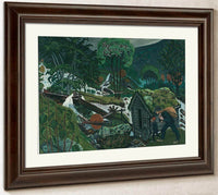 Milling Weather (Woodcut) 2 By Nicolai Astrup Fine Art Print