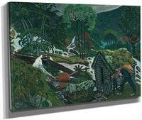 Milling Weather (Woodcut) 2 By Nicolai Astrup Fine Art Print