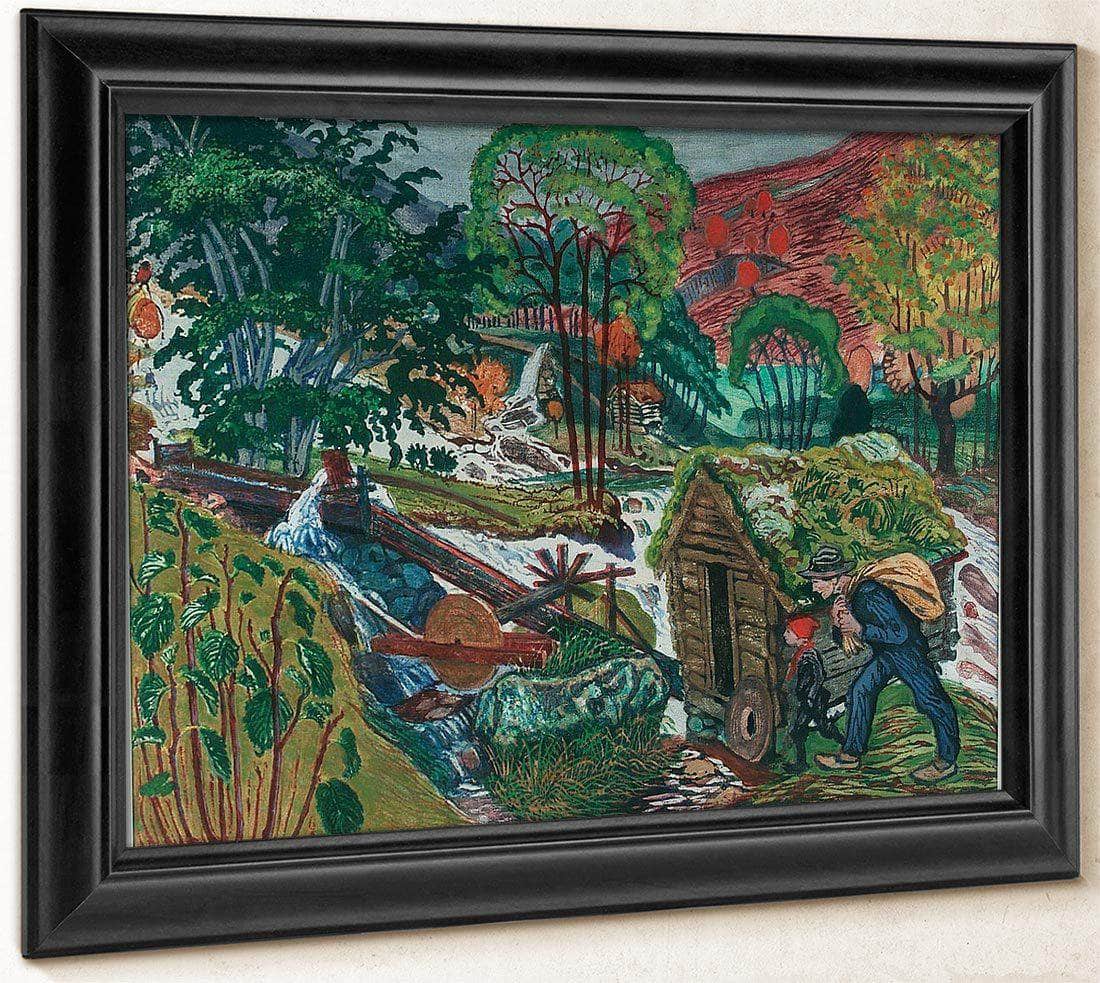 Milling Weather (Woodcut) By Nicolai Astrup Fine Art Print