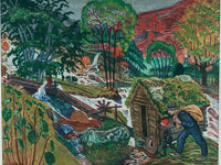 Milling Weather (Woodcut) By Nicolai Astrup Fine Art Print