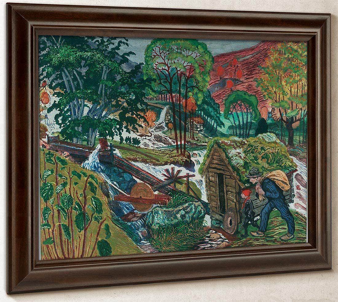 Milling Weather (Woodcut) By Nicolai Astrup Fine Art Print