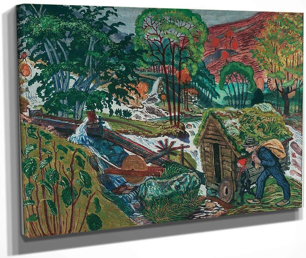 Milling Weather (Woodcut) By Nicolai Astrup Fine Art Print