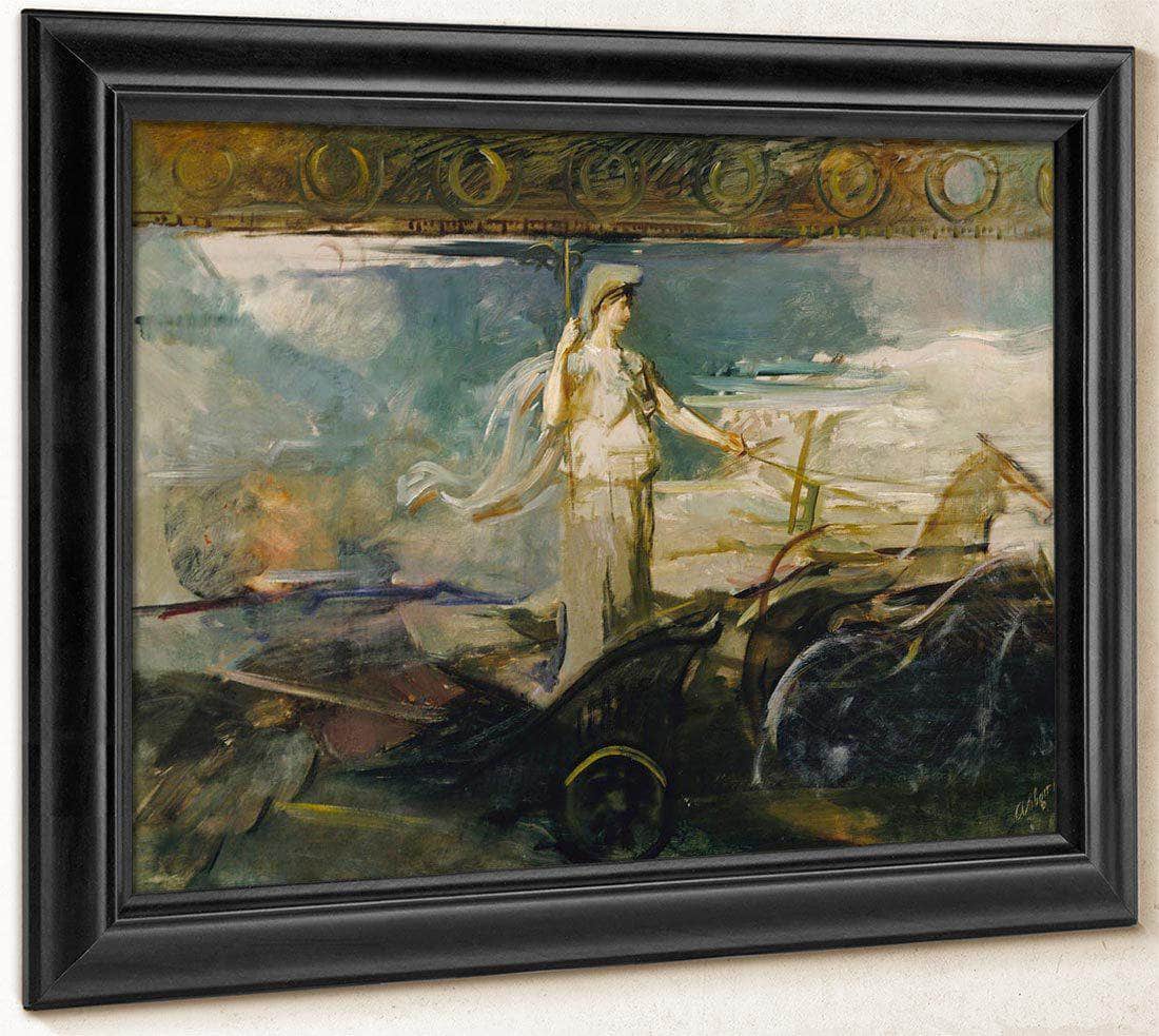 Minerva In A Chariot By Abbott Handerson Thayer Fine Art Print