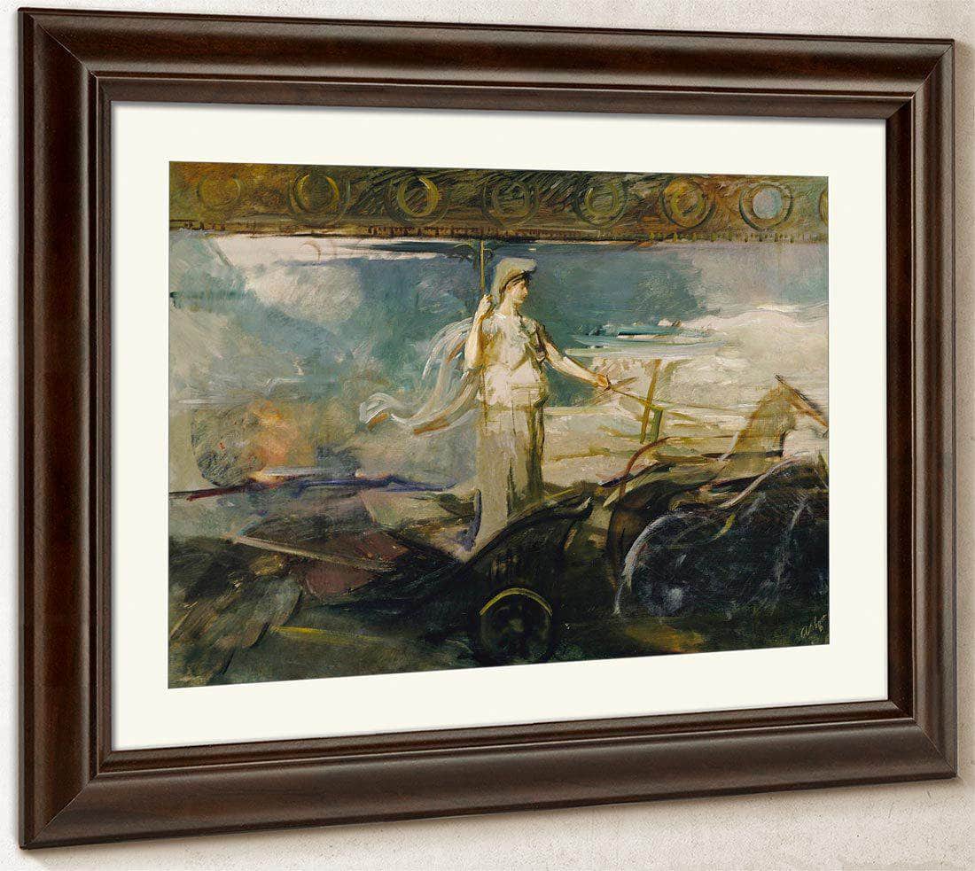 Minerva In A Chariot By Abbott Handerson Thayer Fine Art Print