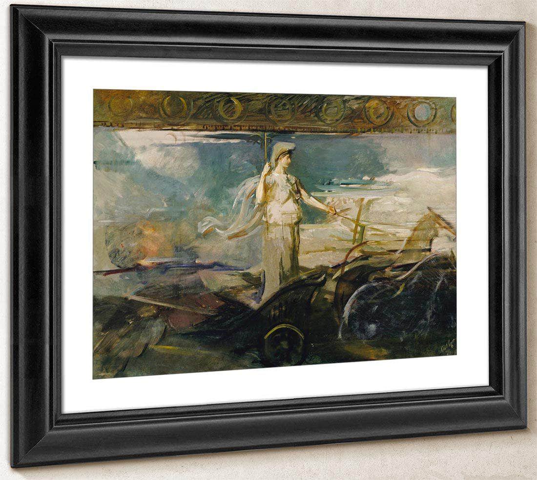 Minerva In A Chariot By Abbott Handerson Thayer Fine Art Print