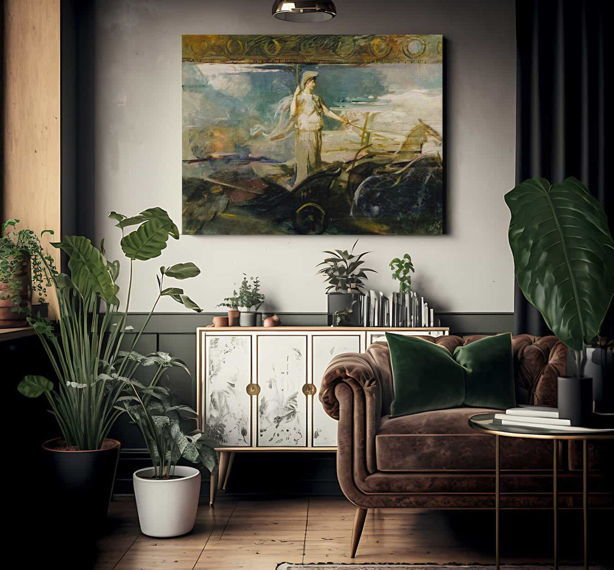 Minerva In A Chariot By Abbott Handerson Thayer Fine Art Print