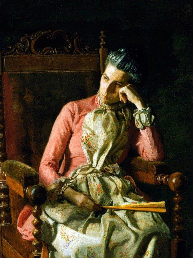 Miss Amelia Van Buren By  Thomas Eakins Fine Art Print