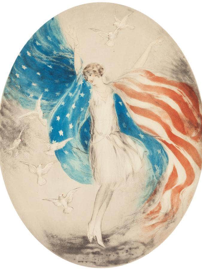 Miss America 1927 By Louis Icart Fine Art Print