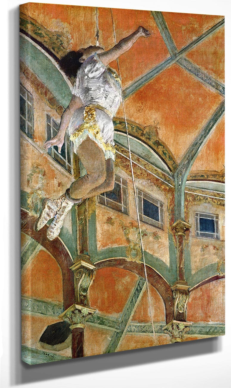 Miss La La At The Cirque Fernando By Edgar Degas Fine Art Print