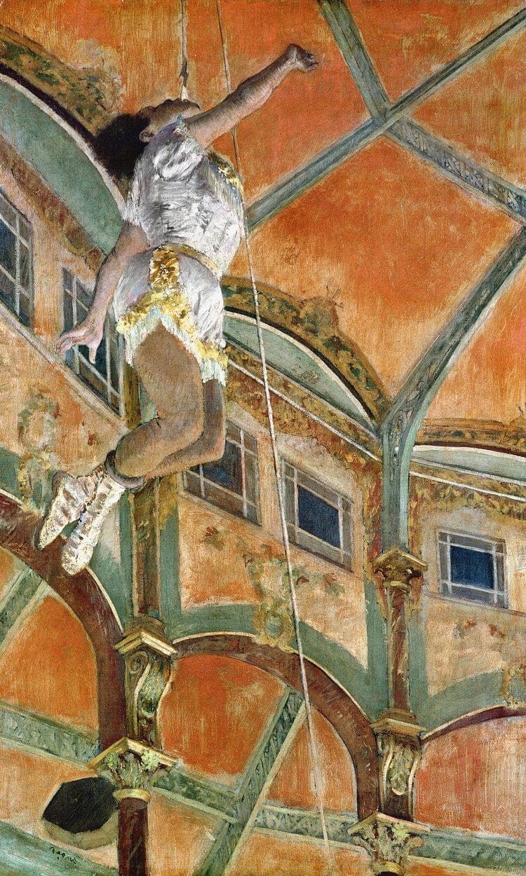 Miss La La At The Cirque Fernando By Edgar Degas Fine Art Print