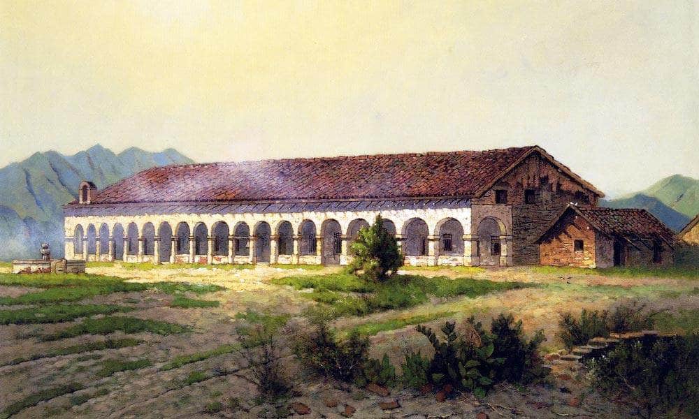 Mission San Fernando Rey De España By Edwin Deakin Fine Art Print