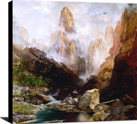 Mist In Kanab Canyon Utah Painting Thomas Moran Canvas Art Fine Art Print