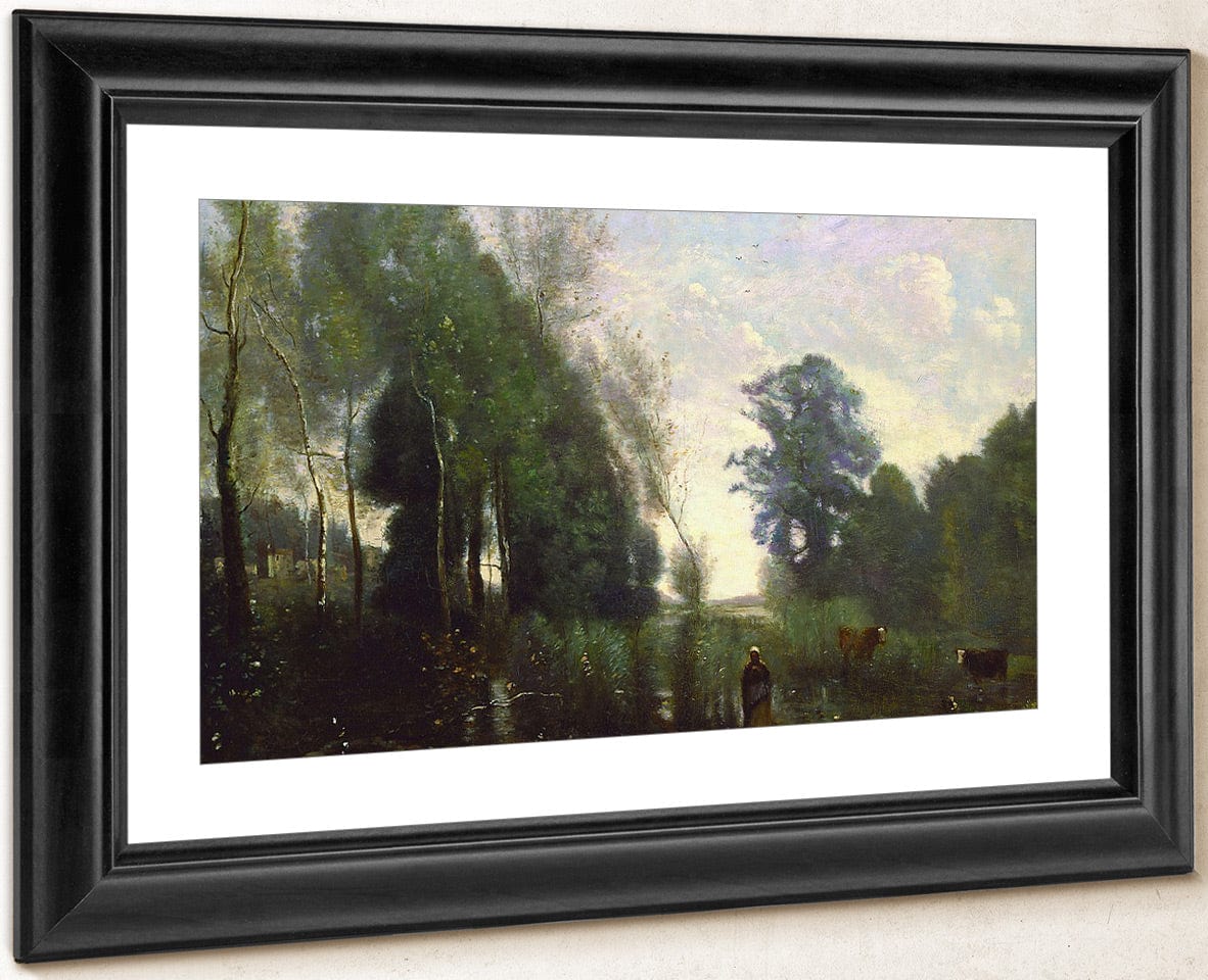 Misty Morning By Jean Baptiste Camille Corot Fine Art Print