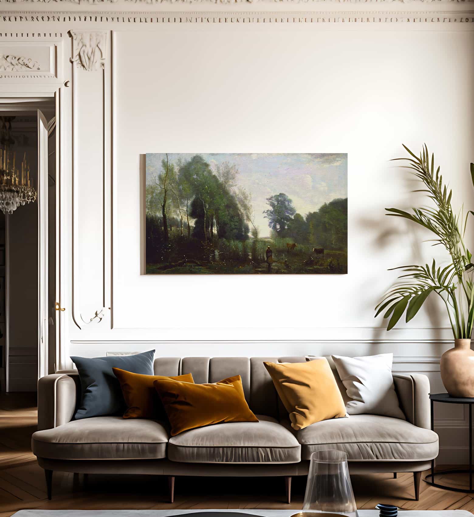 Misty Morning By Jean Baptiste Camille Corot Fine Art Print