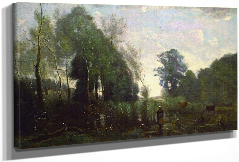 Misty Morning By Jean Baptiste Camille Corot Fine Art Print