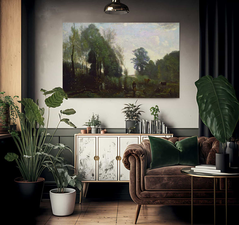 Misty Morning By Jean Baptiste Camille Corot Fine Art Print