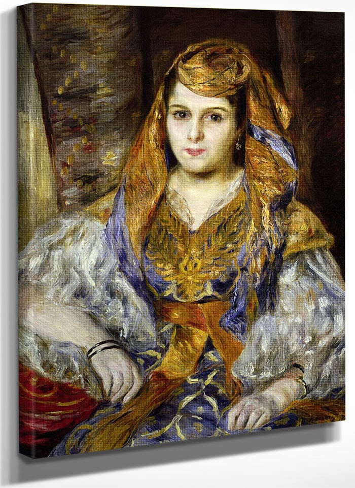 Mme. Clementine Stora In Algerian Dress By Pierre Auguste Renoir Fine Art Print