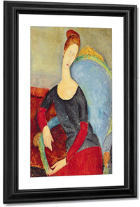 Mme Hebuterne In A Blue Chair By Amedeo Modigliani Fine Art Print