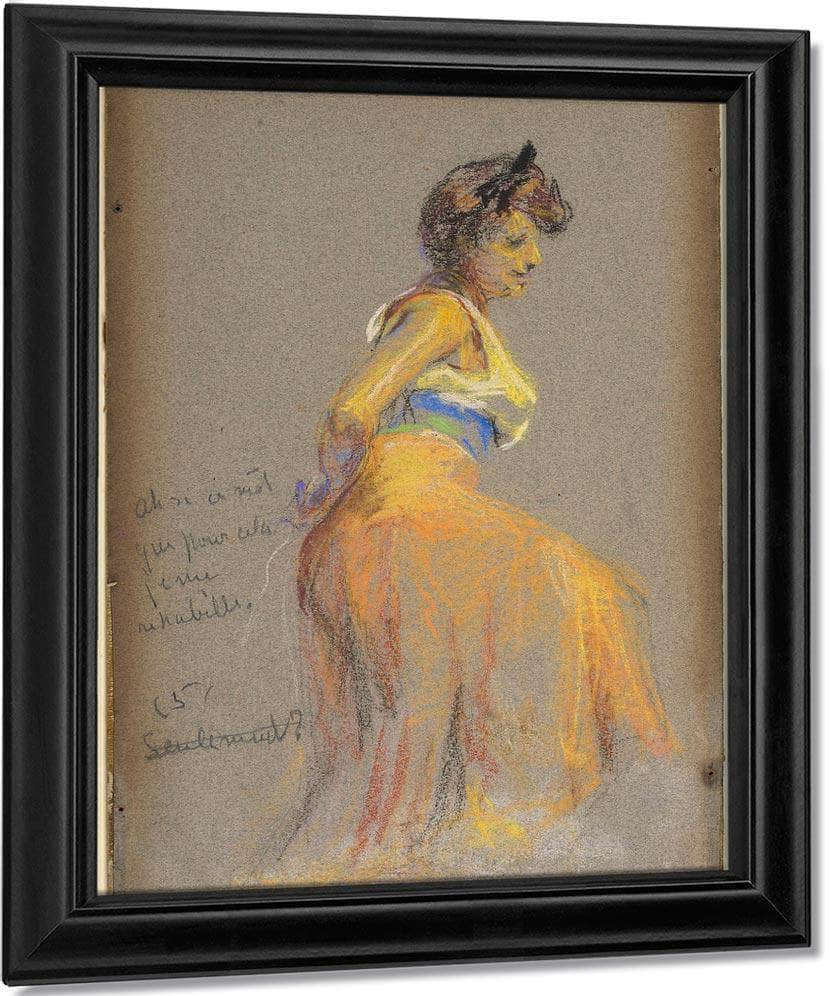 Model In Yellows By Alice Pike Barney Fine Art Print
