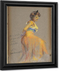 Model In Yellows By Alice Pike Barney Fine Art Print