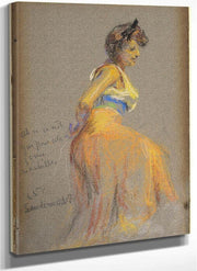 Model In Yellows By Alice Pike Barney Fine Art Print