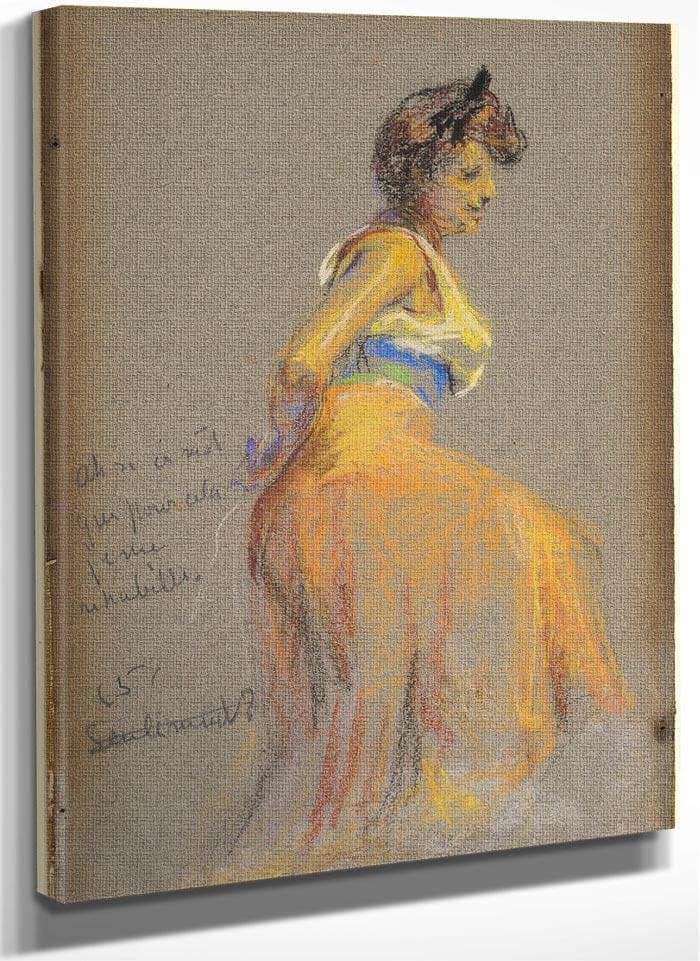 Model In Yellows By Alice Pike Barney Fine Art Print