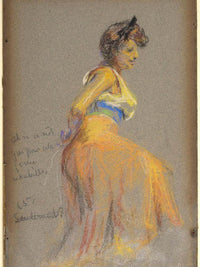 Model In Yellows By Alice Pike Barney Fine Art Print