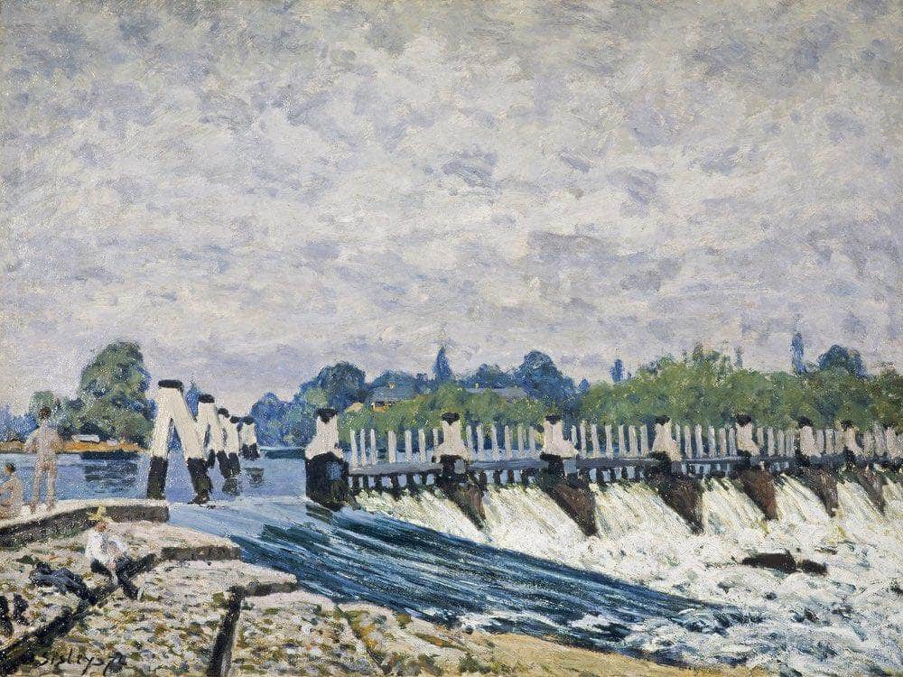 Molesey Weir Hampton Court 1874 By Alfred Sisley Fine Art Print