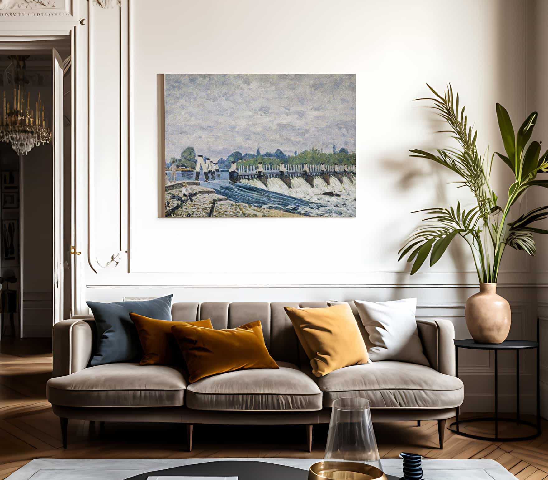 Molesey Weir Hampton Court 1874 By Alfred Sisley Fine Art Print