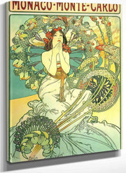 Monaco Monte Carlo By Alphonse Mucha Fine Art Print