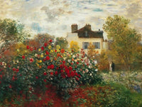 Monet's Garden At Argenteuil By Claude Monet Fine Art Print
