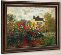 Monet's Garden At Argenteuil By Claude Monet Fine Art Print