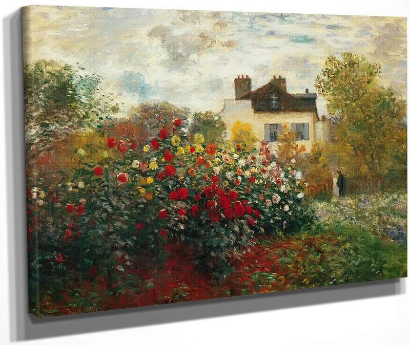 Monet's Garden At Argenteuil By Claude Monet Fine Art Print