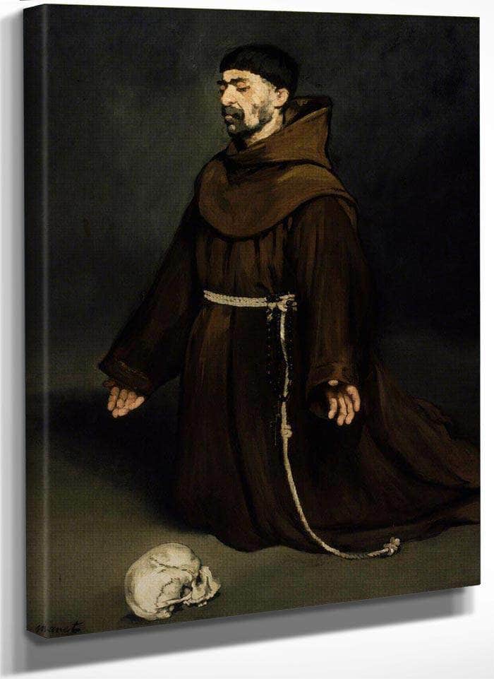 Monk In Prayer By Manet Edouard Fine Art Print