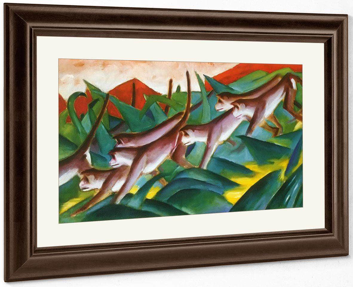 Monkey Frieze By Franz Marc Fine Art Print