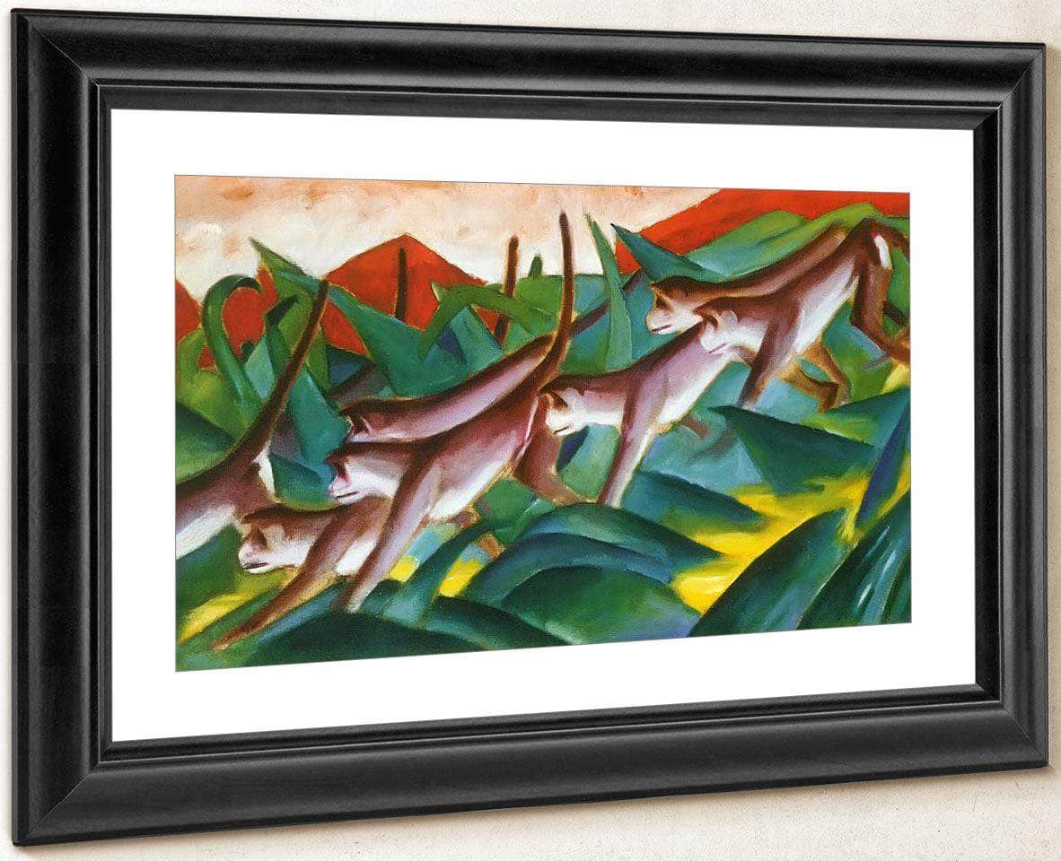 Monkey Frieze By Franz Marc Fine Art Print