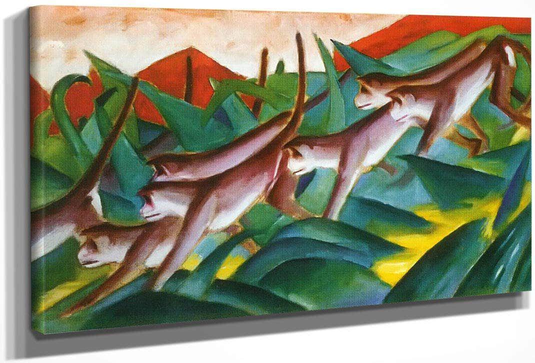 Monkey Frieze By Franz Marc Fine Art Print