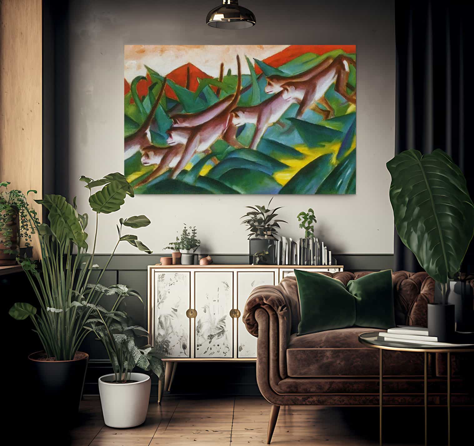 Monkey Frieze By Franz Marc Fine Art Print