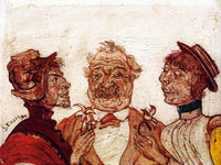 Monsieur And Madame Rousseau Speaking With Sophie Yoteko By James Ensor Fine Art Print