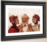 Monsieur And Madame Rousseau Speaking With Sophie Yoteko By James Ensor Fine Art Print