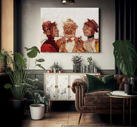 Monsieur And Madame Rousseau Speaking With Sophie Yoteko By James Ensor Fine Art Print